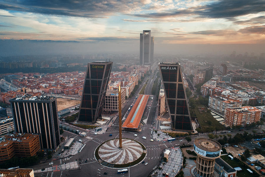 Madrid business district aerial view Photograph by Songquan Deng