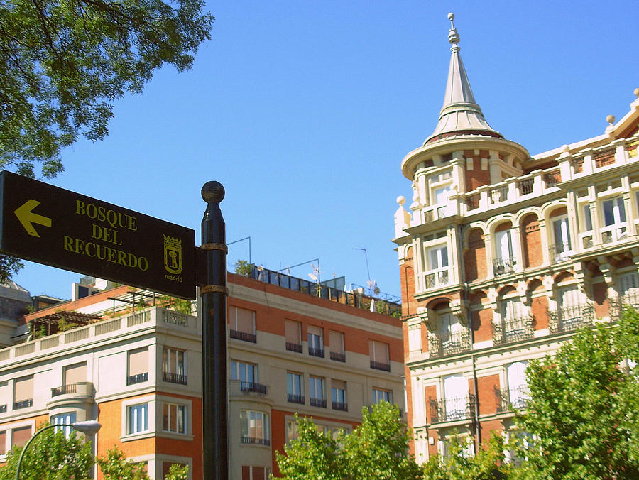 Madrid facades near Parque del Recuerdo Photograph by Germán Vogel