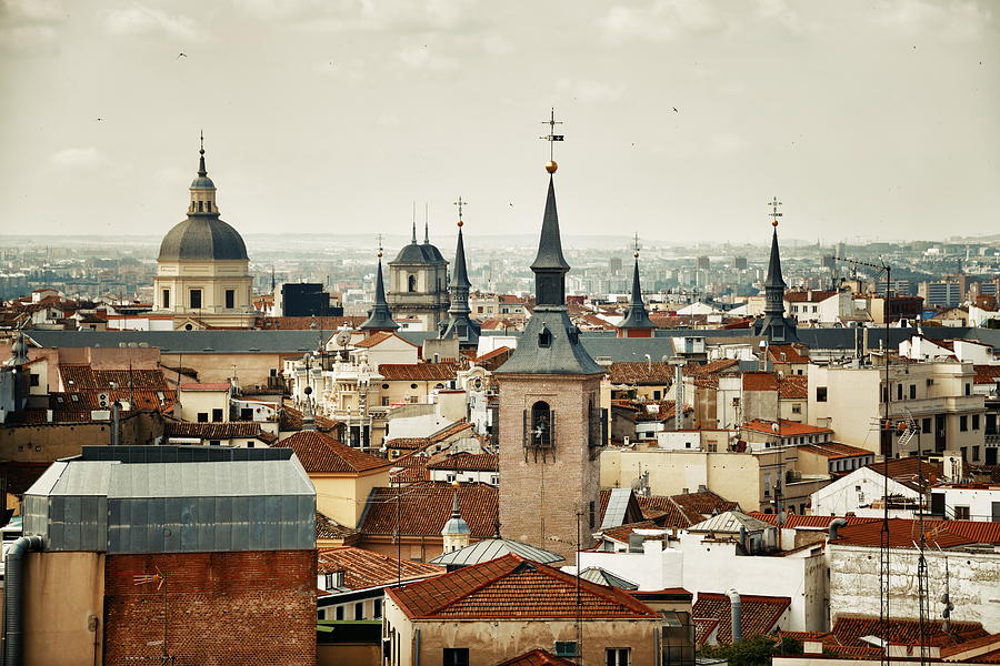 Madrid rooftop view tower Photograph by Songquan Deng