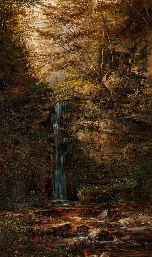 Mountain Painting - Madrone Falls of Milliken Creek, California by Norton Bush