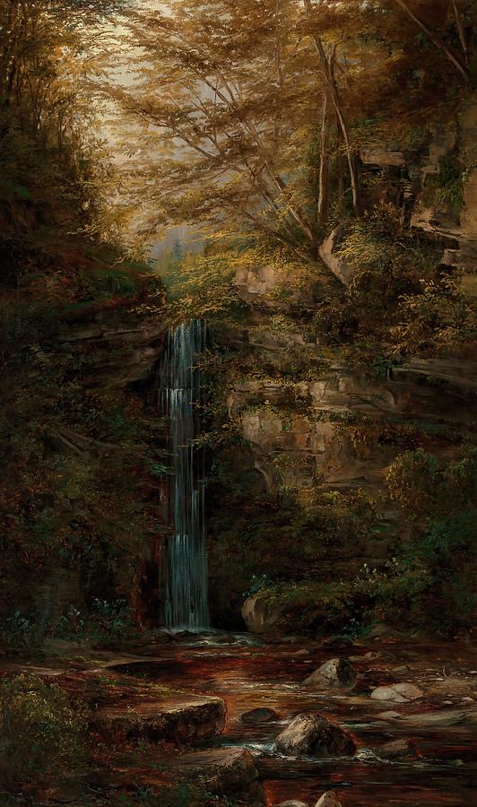 Nature Painting - Madrone Falls of Milliken Creek by Norton Bush