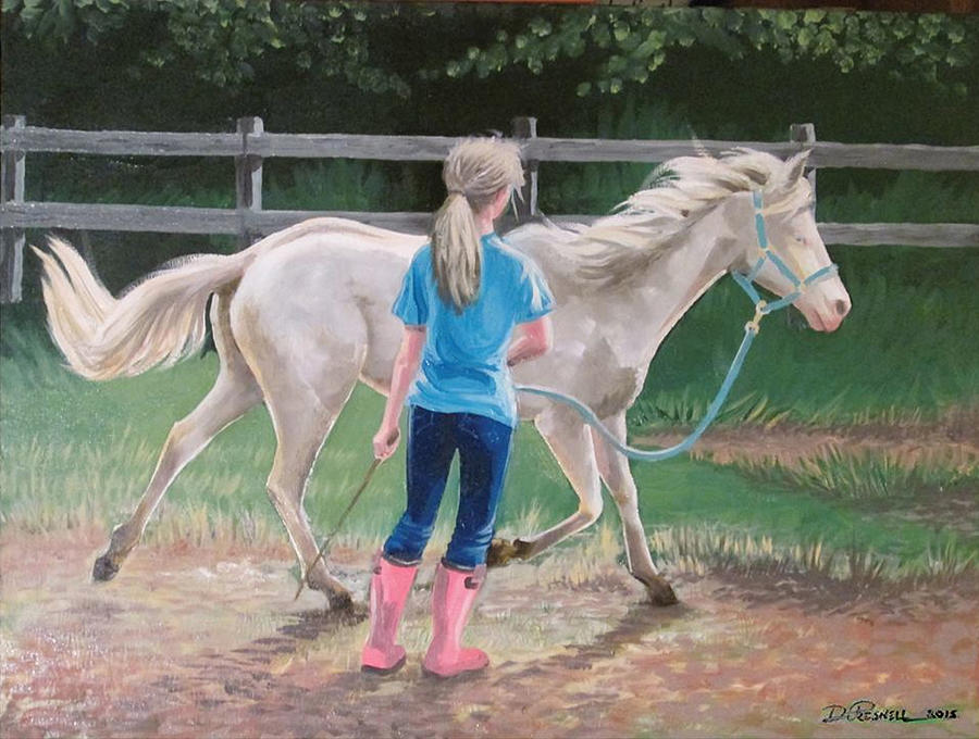 Madyson Training Artex Painting by Donald Presnell