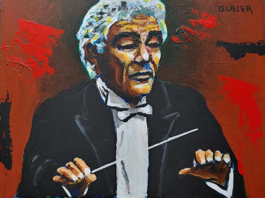 Maestro Bernstein Painting by Stuart Glazer