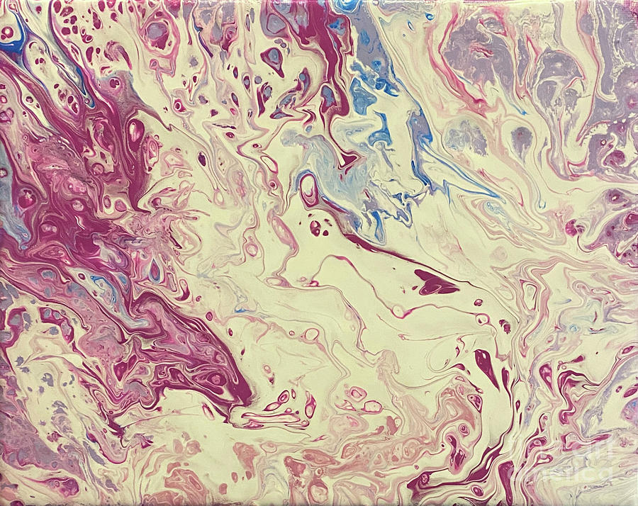 Magenta Bubbles Painting by Lisa Neuman