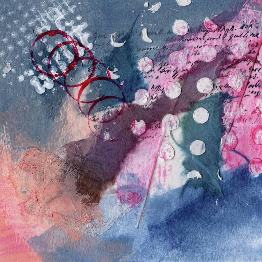 Magenta  Collage 1 Painting by Diane Maley