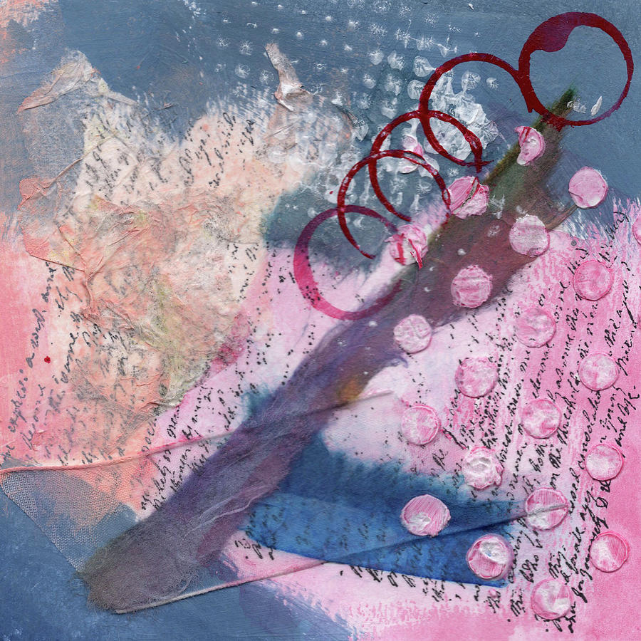 Magenta Collage 2 Painting by Diane Maley