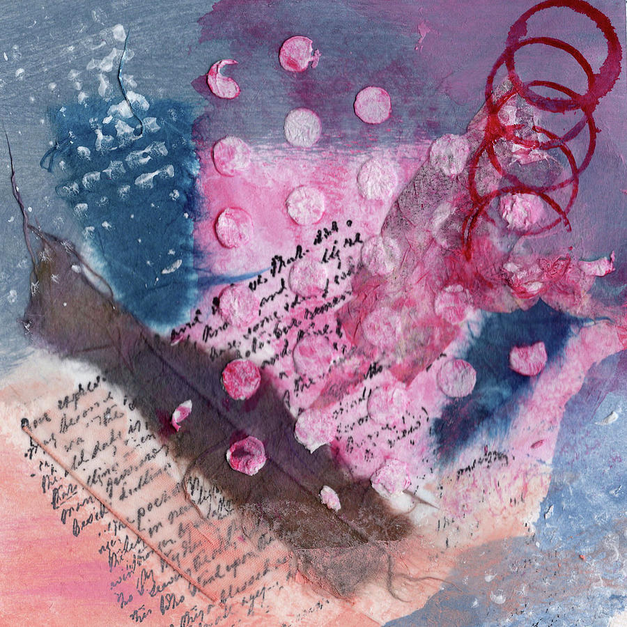 Magenta Collage 3 Painting by Diane Maley