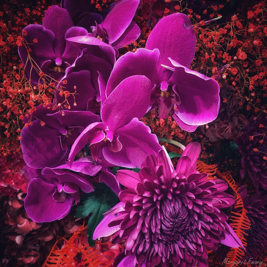 Flower Photograph - Magenta Melange Mood Square by Margaret Emory Design