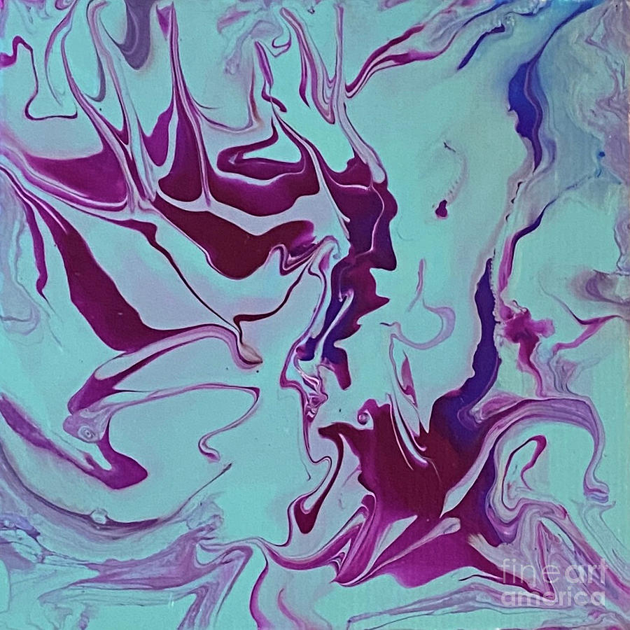 Magenta Swirls Painting by Lisa Neuman