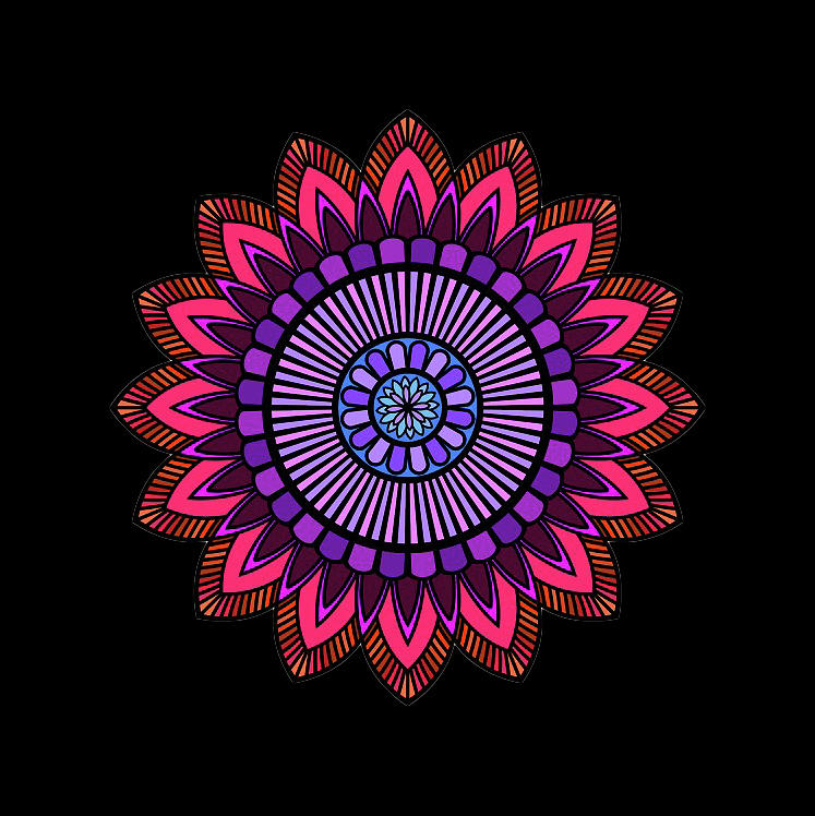 Magenta tones Mandala Digital Art by G Lamar Yancy