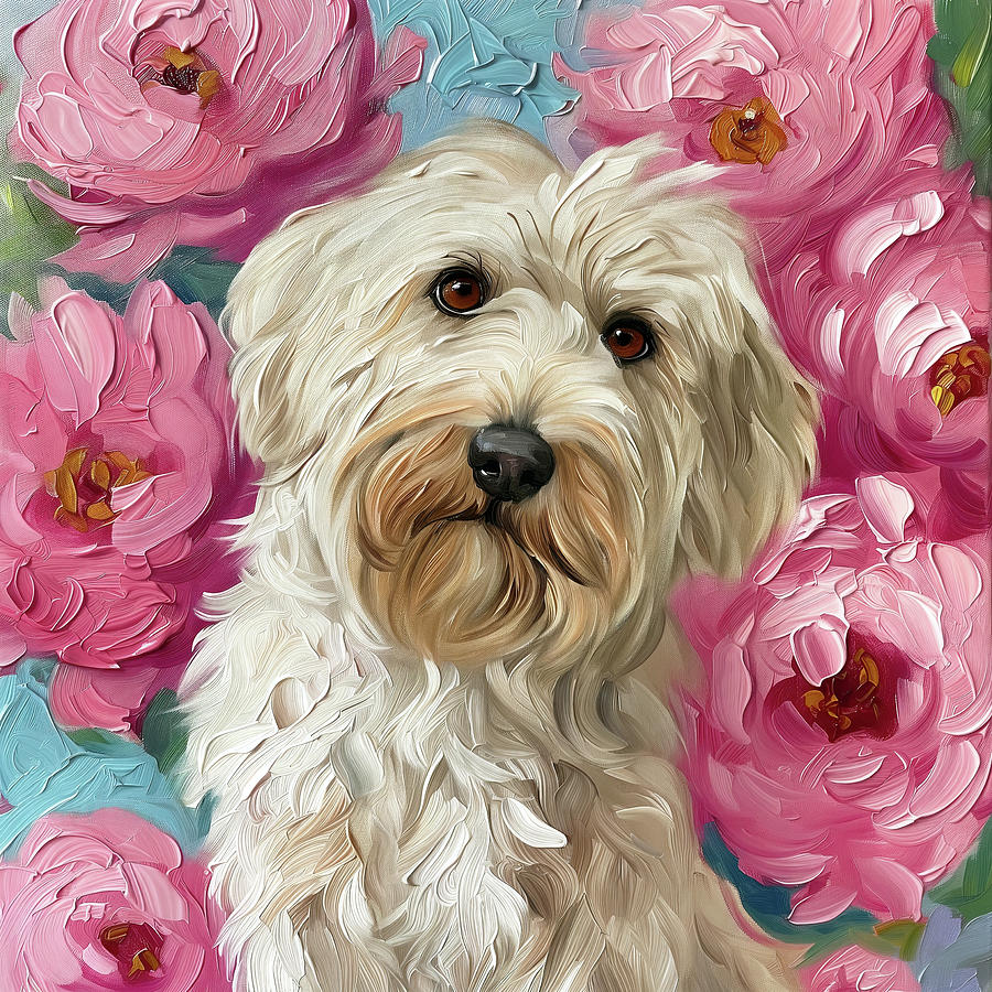 Dog Painting - Maggie by Lisa S Baker