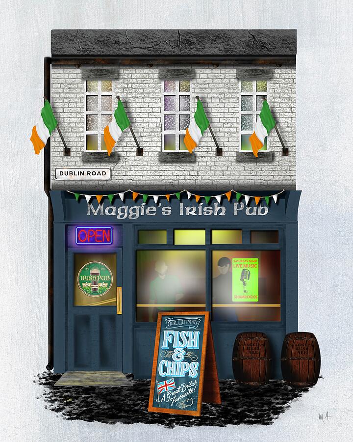 Maggies Irish Pub Painting by Mark Taylor