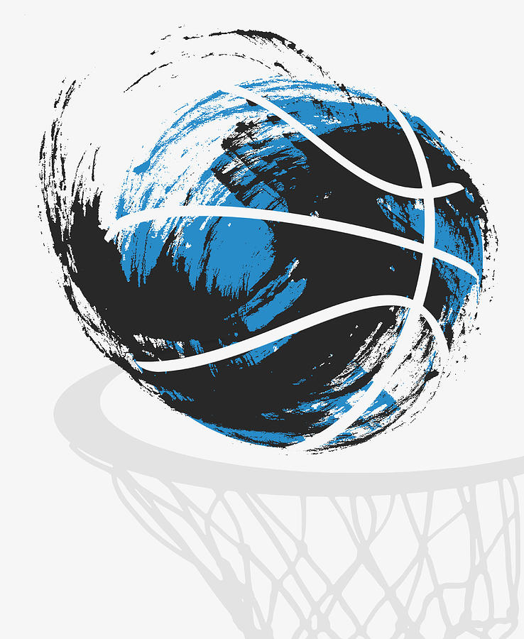 Magic Abstract Basketball Design 3 Mixed Media by Joe Hamilton - Fine ...