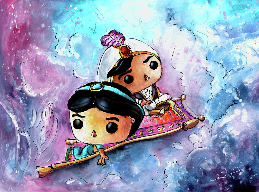 Magic Carpet Ride In Funko Land Painting by Miki De Goodaboom