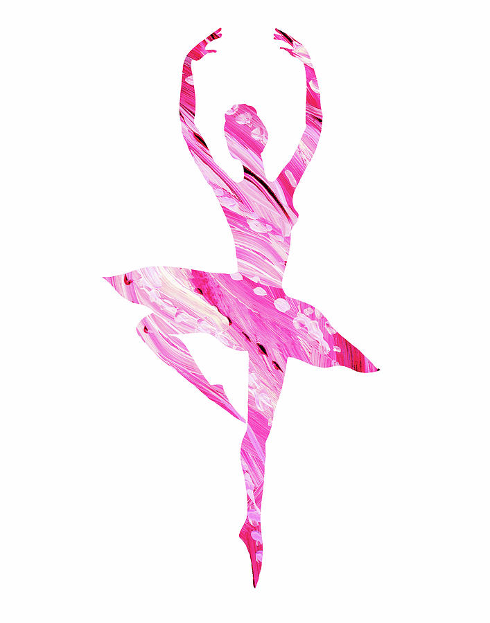 Magic Dance Of Watercolor Ballerina Silhouette Pink Girl Ballet by Irina  Sztukowski