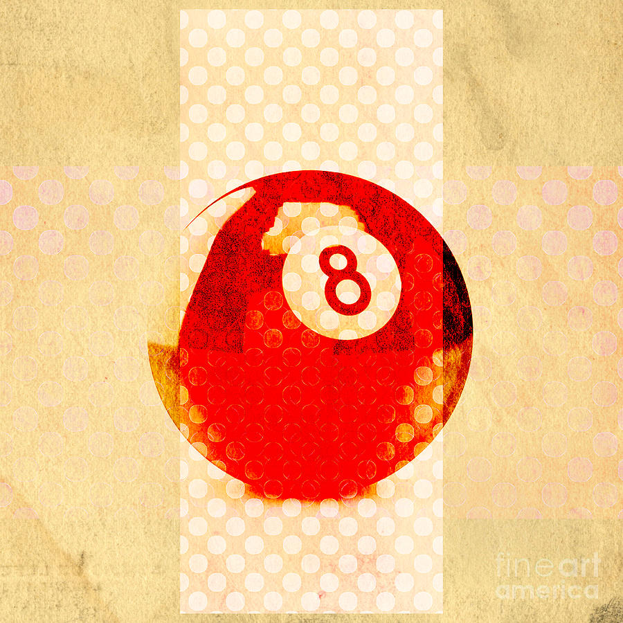 Vintage Photograph - Magic Eight Ball Polka Dot by Edward Fielding