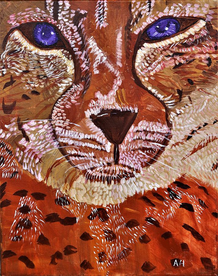 Cheetah magic eyes Painting by Amber Henry - Fine Art America