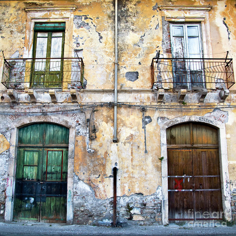 Abandoned Magic Facade of Taormina Photograph by Silva Wischeropp