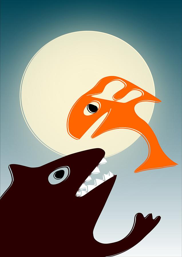 Magic Fish Digital Art by Anastasiya Malakhova