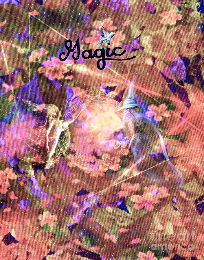 Magic Flowers Triangle Art Digital Art by Lauries Intuitive