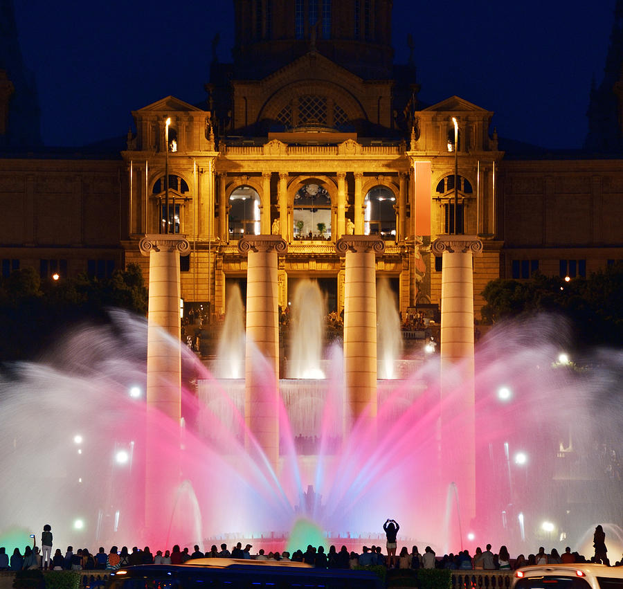 Magic fountain Placa Espanya in Barcelona Photograph by Songquan Deng