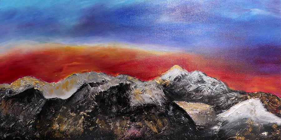 Mountain Painting - Magic in the Mountains by Ishita Rastogi