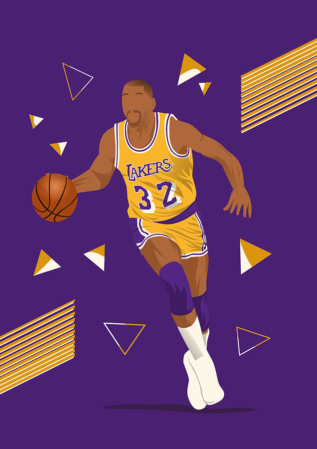 Magic Johnson Digital Art by Miracle Studio - Fine Art America