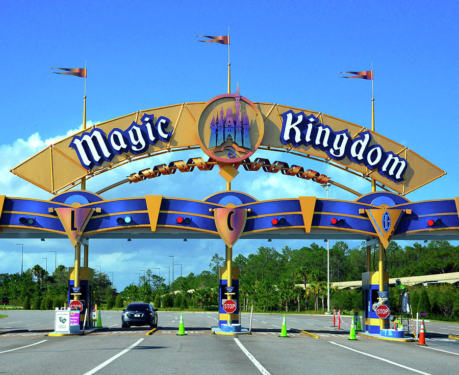 Magic Kingdom 50th anniversary entrance sign  Photograph by David Lee Thompson