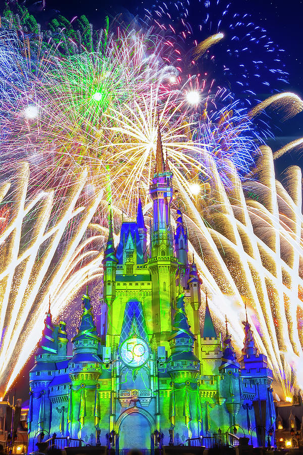 Magic Kingdom Fireworks Finale  Photograph by Mark Andrew Thomas