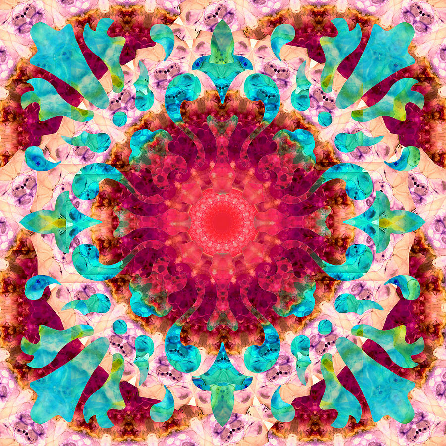 Mandala Painting - Magic Mandala Art Nine - Colorful Pattern by Sharon Cummings Mandala Painting - Magic Mandala Art Nine - Colorful Pattern by Sharon Cummings
