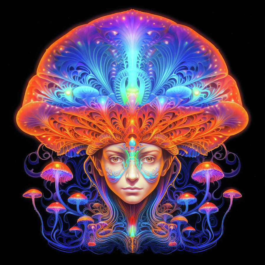 Magic Mushroom Woman 01 Digital Art by Matthias Hauser