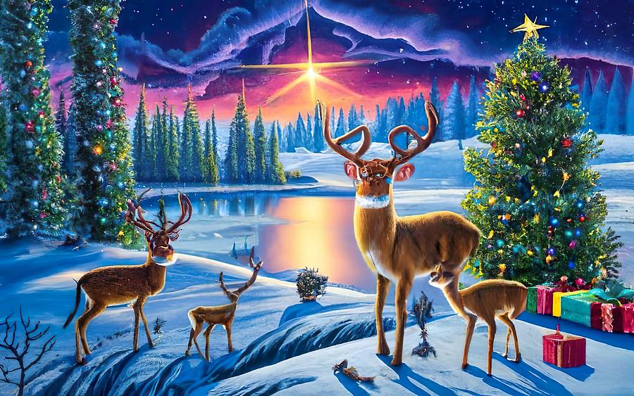 Magic of Christmas  Mixed Media by Lisa Pearlman
