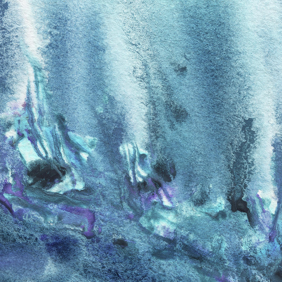 Magic Under The Sea Watercolor Abstract  Painting by Irina Sztukowski