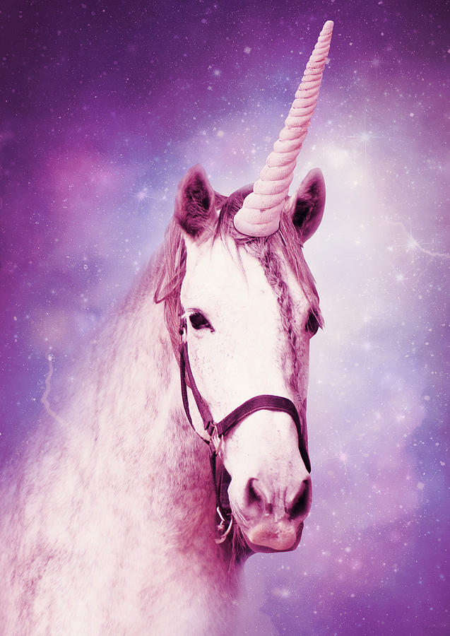 Magic Unicorn Purple Digital Art
