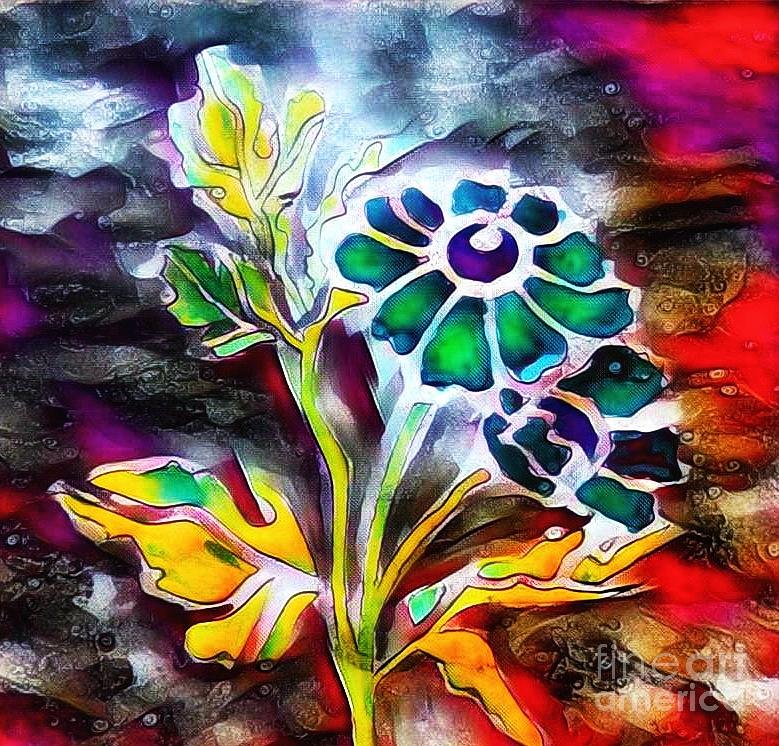 Magical Bloom Painting by Jacqueline McReynolds