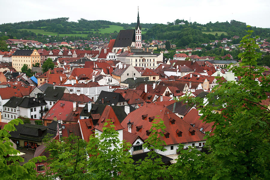 Magical Charm of Cesky Krumlov - View from Castle 1 Photograph by Jenny Rainbow