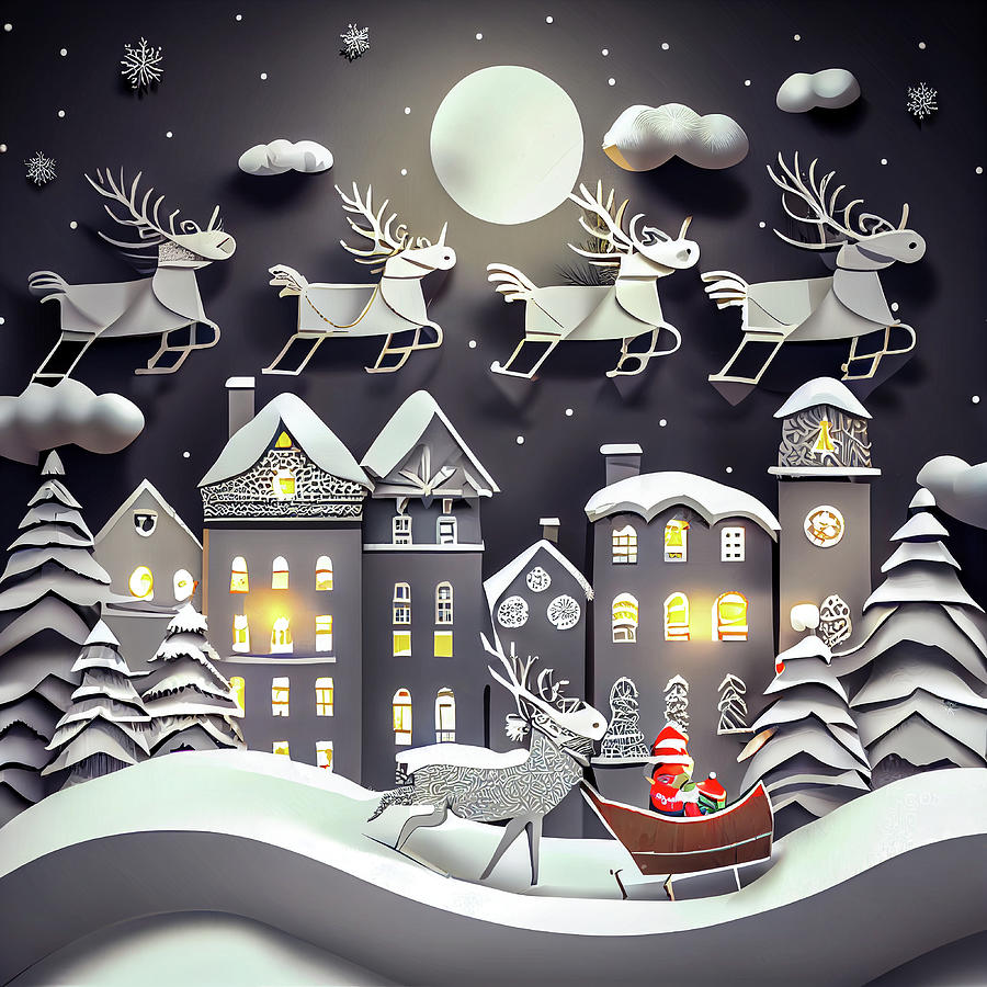 Magical Christmas Eve Painting by Bob Orsillo