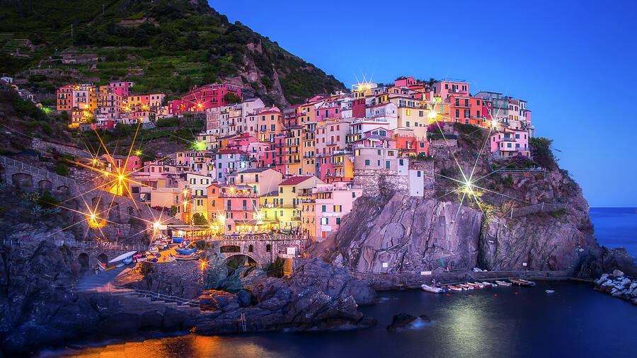 Magical City On The Hill Manarola Italy Photograph by Joseph S ...