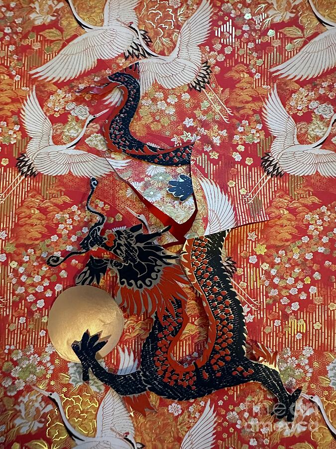 Dragon Mixed Media - Magical Dragon by Gurutej Khalsa