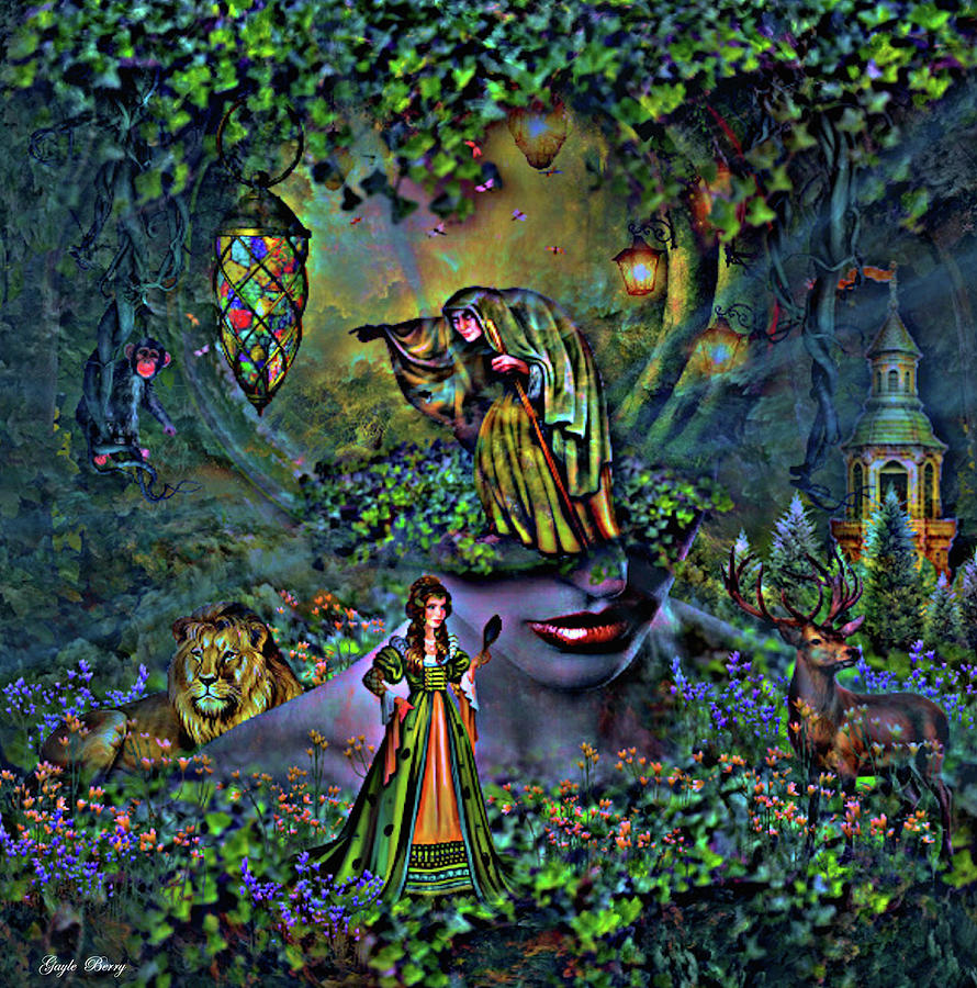 Fantasy Mixed Media - Magical Forest by Gayle Berry