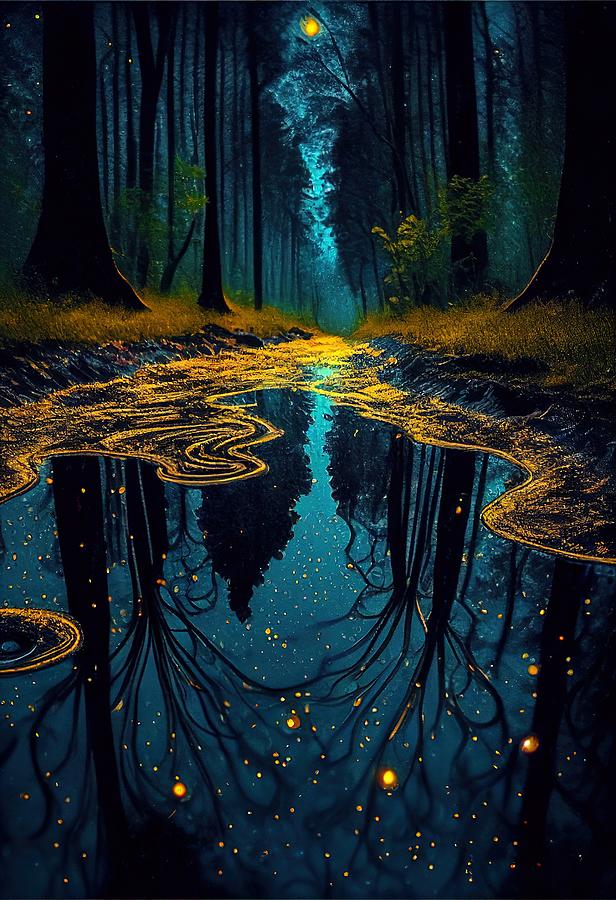 Magical Forest I Digital Art by Arie Van der Wijst