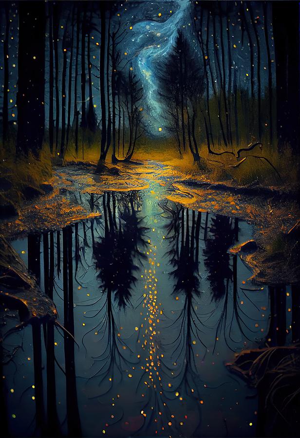 Magical Forest III Digital Art by Arie Van der Wijst