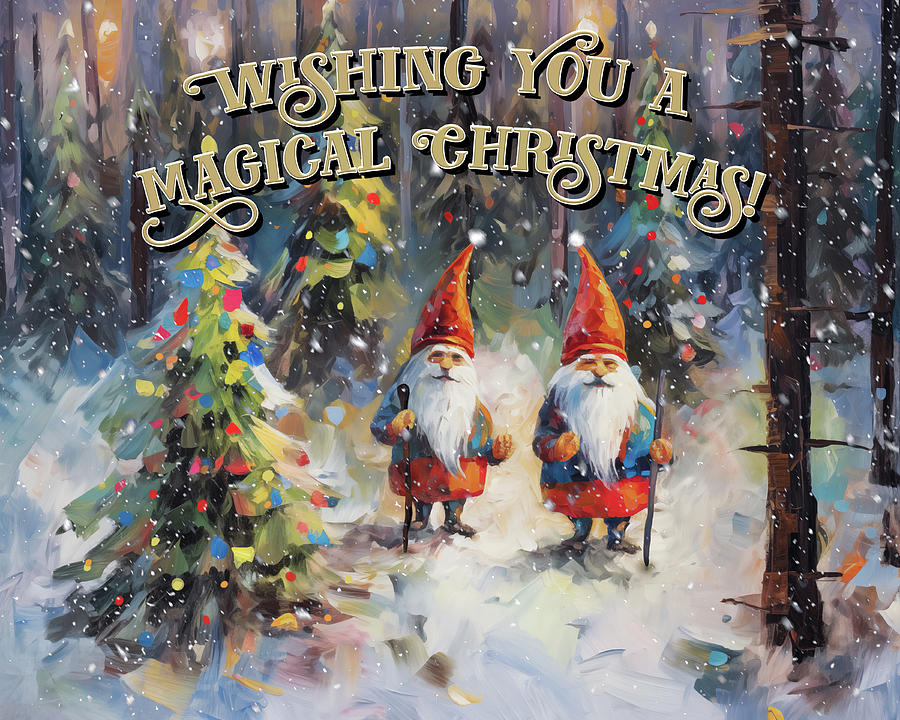 Magical Gnome Christmas Digital Art by Tammy Wetzel