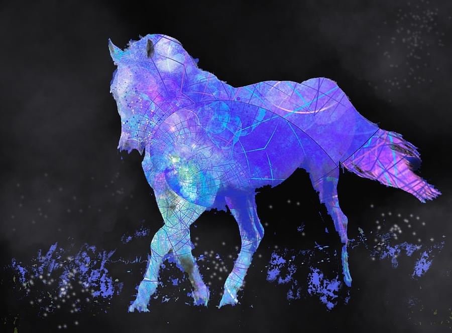 Magical Horse 1 Digital Art by Eileen Backman