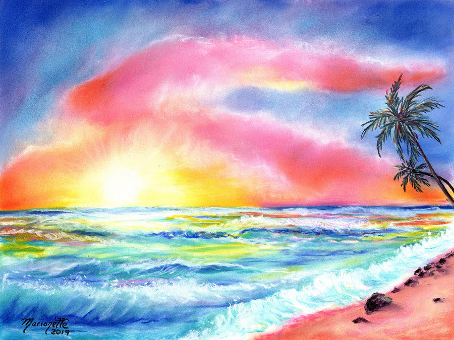 Magical Kauai Sunset Pastel by Marionette Taboniar