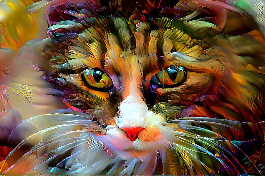 Magical Kitty Mixed Media by Debra Kewley