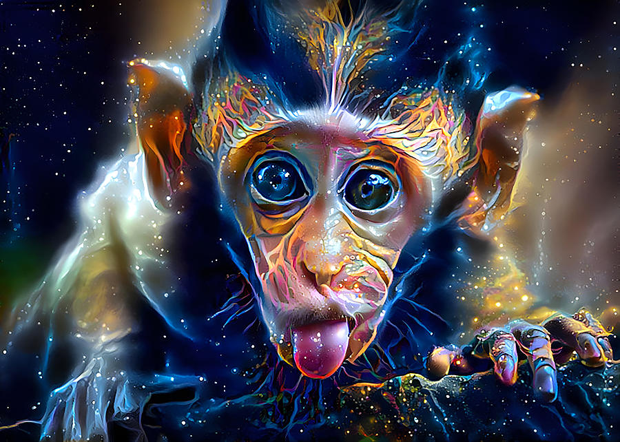 Magical Monkey Digital Art by Debra Kewley