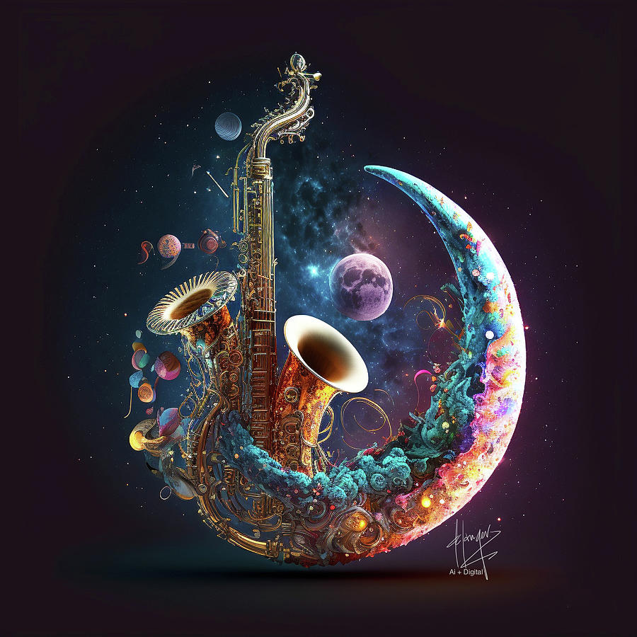 Magical Musical Moon 12 Digital Art by DC Langer
