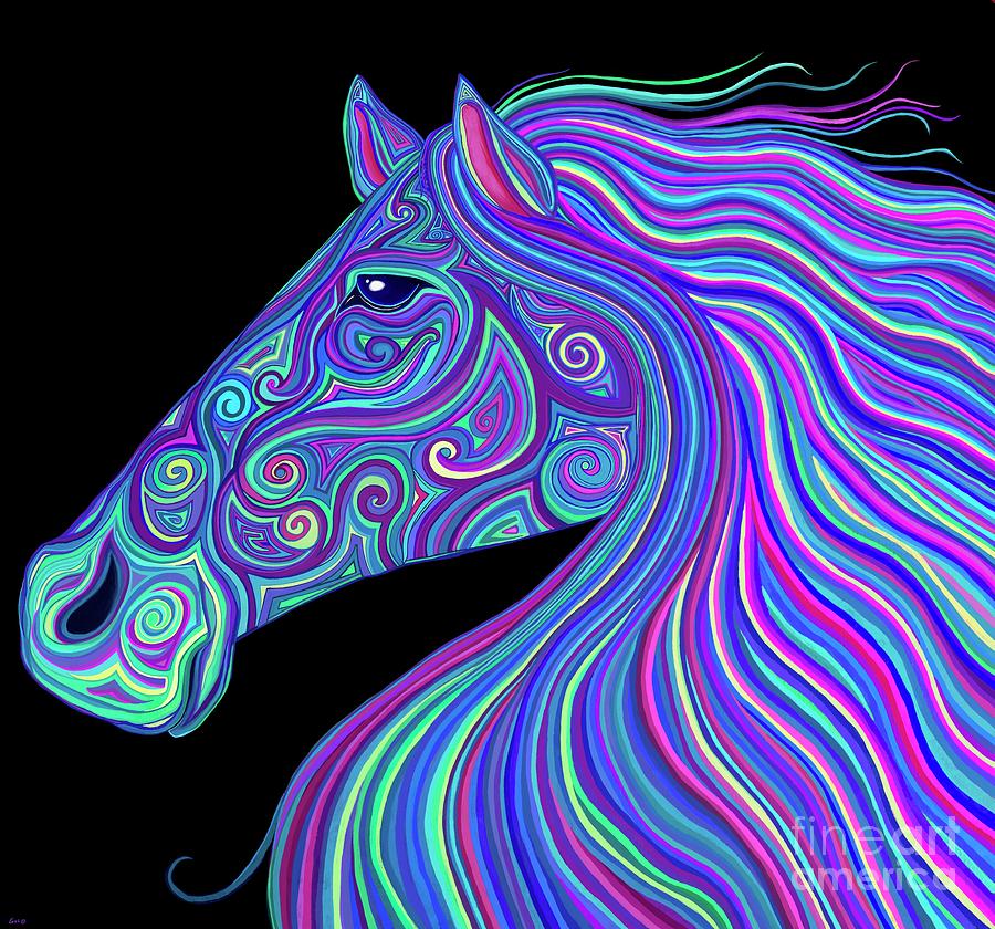 Magical Mustang Digital Art by Nick Gustafson