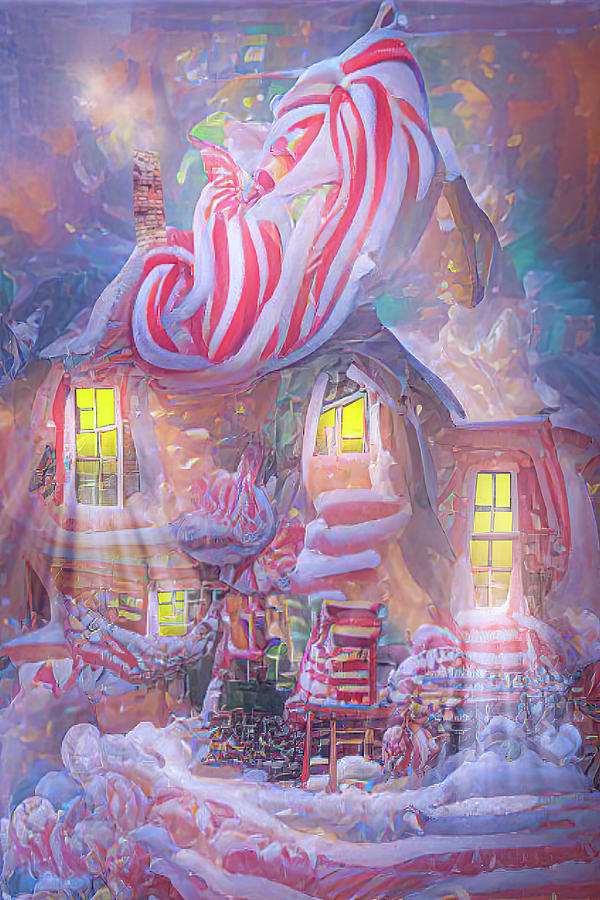 Magical Peppermint  Cottage Digital Art by Mark Andrew Thomas